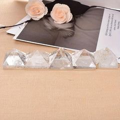 Natural Clear Quartz Pyramid Healing Stones Chakra Reiki Crystal