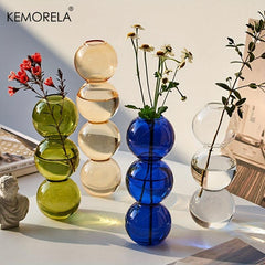 Glass Vase Set Ball Shapes Living Room Decor Events Decorations