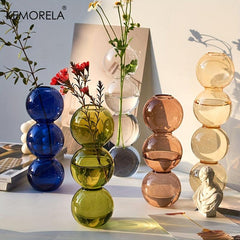 Glass Vase Set Ball Shapes Living Room Decor Events Decorations