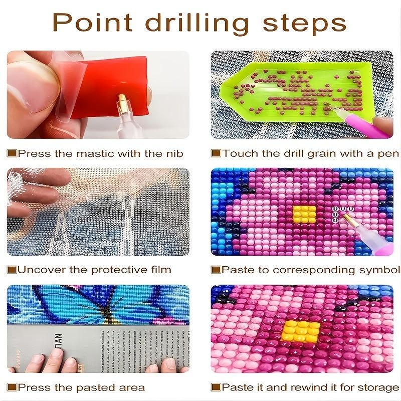 5D DIY Diamond Painting Set Car Embroidery Kits Rhinestone Craft Home Decor