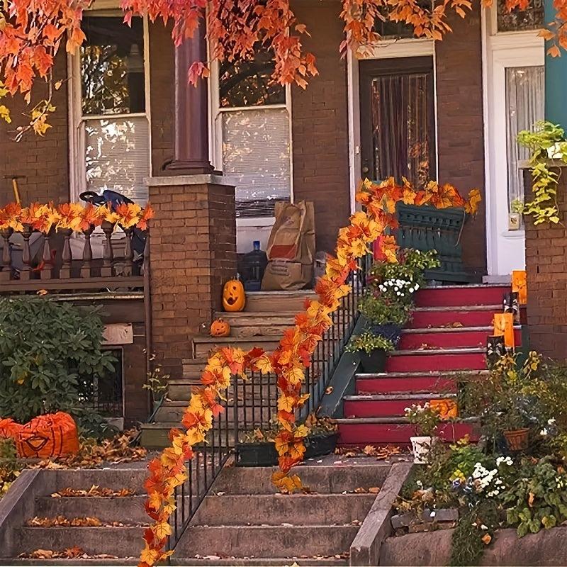 Artificial Maple Leaves Hanging Vine Garland Autumn Decoration