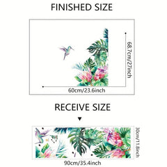 Pink Flamingo & Tropical Vegetation Wall Sticker for Home Decor