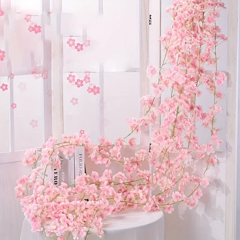 Artificial Sakura Wall Hanging Vine Wedding Home Office Decoration