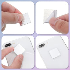 100pcs Square Acrylic Mirror Wall Sticker Phone Case Decor