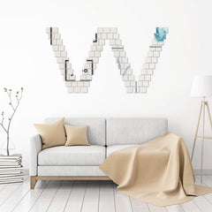 100pcs Square Acrylic Mirror Wall Sticker Phone Case Decor