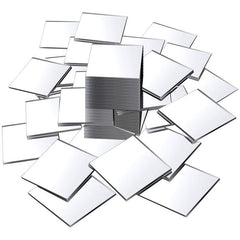 100pcs Square Acrylic Mirror Wall Sticker Phone Case Decor