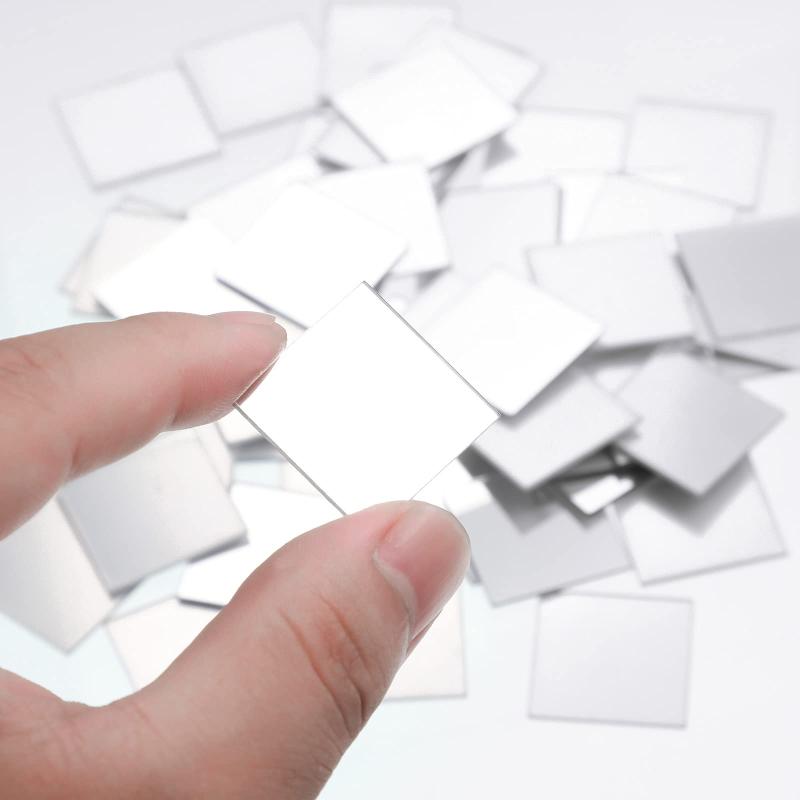 100pcs Square Acrylic Mirror Wall Sticker Phone Case Decor