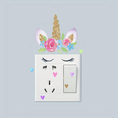 Unicorn Switch Wall Sticker Vinyl Waterproof Bedroom Decor