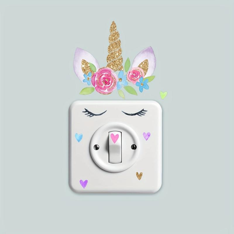Unicorn Switch Wall Sticker Vinyl Waterproof Bedroom Decor