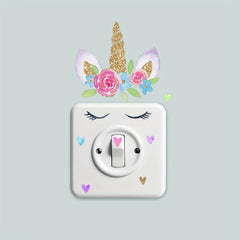 Unicorn Switch Wall Sticker Vinyl Waterproof Bedroom Decor