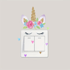 Unicorn Switch Wall Sticker Vinyl Waterproof Bedroom Decor