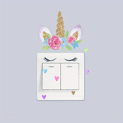 Unicorn Switch Wall Sticker Vinyl Waterproof Bedroom Decor