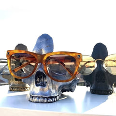 Skull Glasses Holder Gothic Eyewear Stand Home Decor