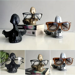 Skull Glasses Holder Gothic Eyewear Stand Home Decor