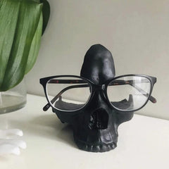 Skull Glasses Holder Gothic Eyewear Stand Home Decor