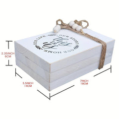 Distressed Wooden Decorative Books Stack for Rustic Home Decor
