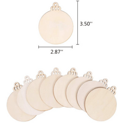 Christmas Wooden Baubles DIY Ornaments for Home Decor