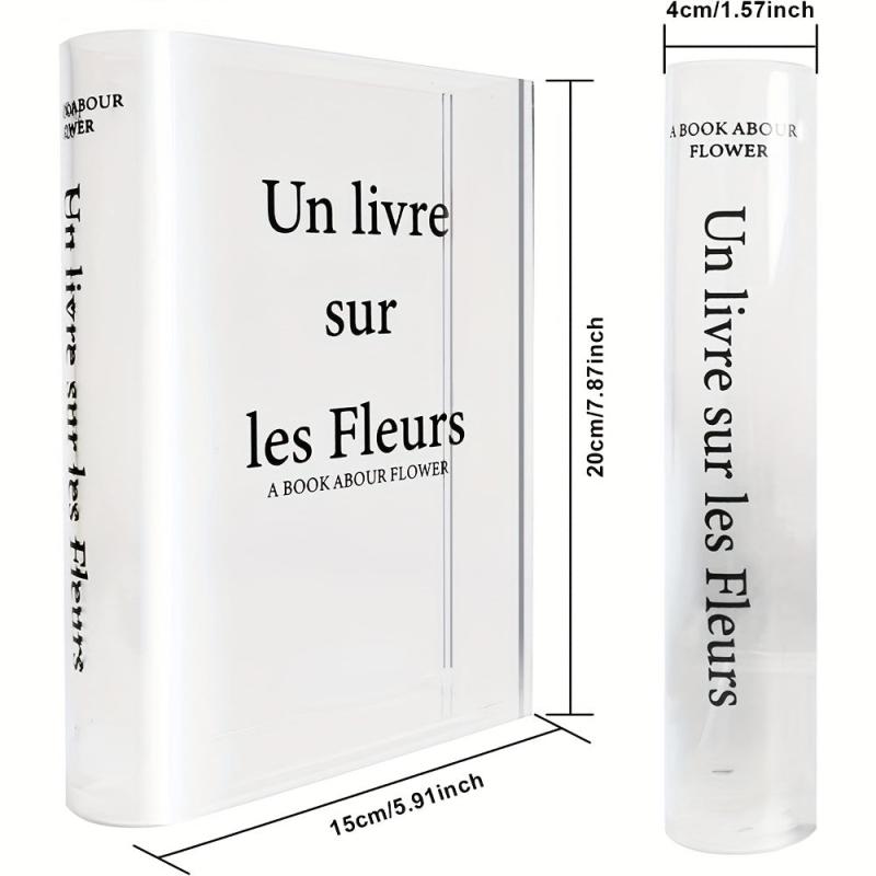 Clear Book Vase For Flowers Acrylic Clear Book Vase