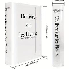 Clear Book Vase For Flowers Acrylic Clear Book Vase