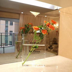Clear Book Vase For Flowers Acrylic Clear Book Vase