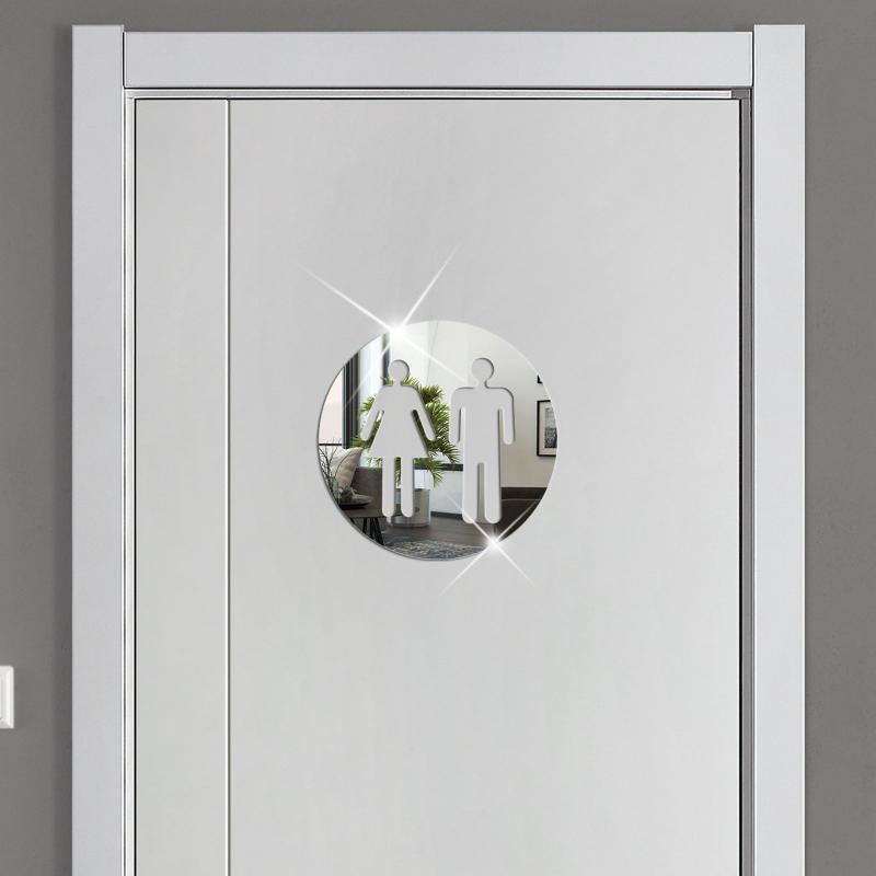 Acrylic Bathroom Sign Mirror Sticker