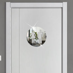 Acrylic Bathroom Sign Mirror Sticker