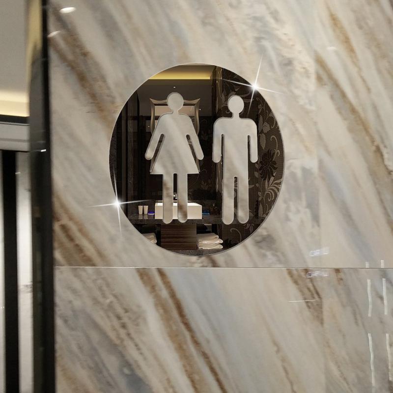 Acrylic Bathroom Sign Mirror Sticker