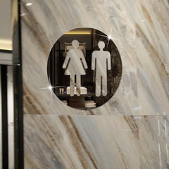 Acrylic Bathroom Sign Mirror Sticker