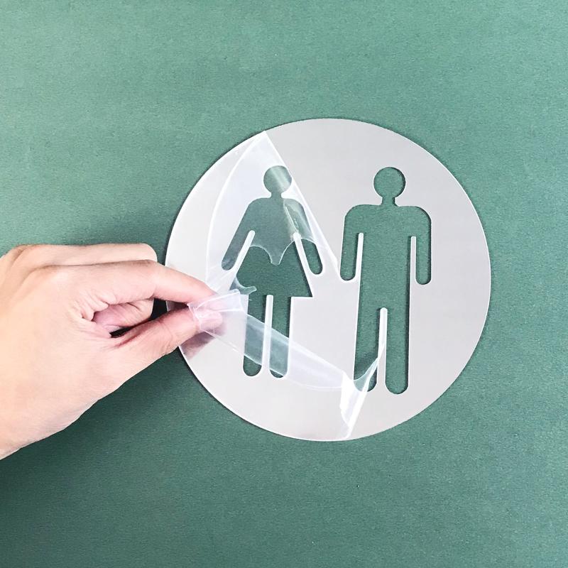 Acrylic Bathroom Sign Mirror Sticker