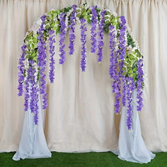 12pcs Purple Wisteria Silk Vine Ratta Hanging Garland