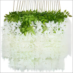 12pcs Purple Wisteria Silk Vine Ratta Hanging Garland