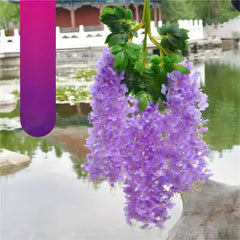 12pcs Purple Wisteria Silk Vine Ratta Hanging Garland