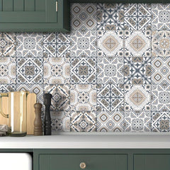 Moroccan Pattern Kitchen Stickers Self Adhesive Wallpaper