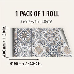 Moroccan Pattern Kitchen Stickers Self Adhesive Wallpaper