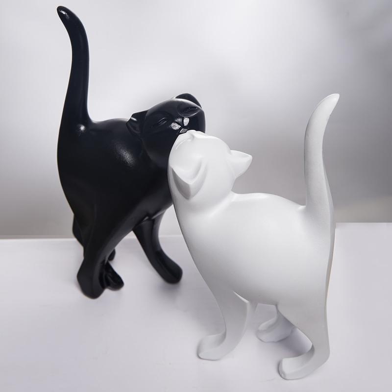 Raised Tail Cat Decoration Fun Ornament for Home Decor