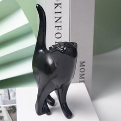 Raised Tail Cat Decoration Fun Ornament for Home Decor