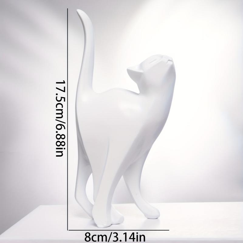 Raised Tail Cat Decoration Fun Ornament for Home Decor