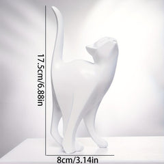 Raised Tail Cat Decoration Fun Ornament for Home Decor