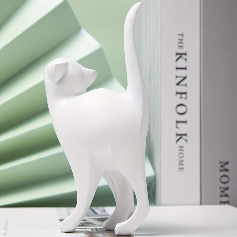 Raised Tail Cat Decoration Fun Ornament for Home Decor