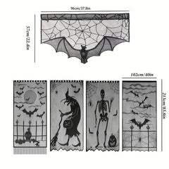 Halloween Lace Mesh Decorations Tablecloth Curtain Home Supplies