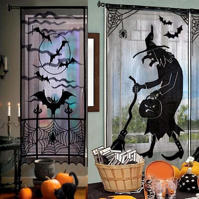 Halloween Lace Mesh Decorations Tablecloth Curtain Home Supplies