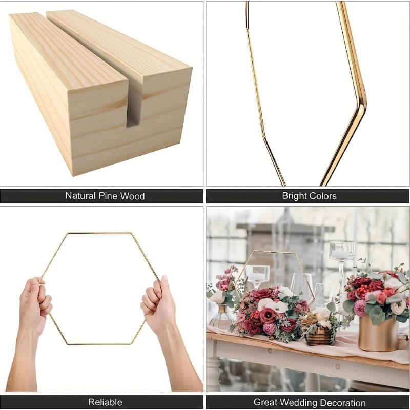 10pcs 20 32 Cm Metal Floral Hoop Centerpiece with Place Card Holders