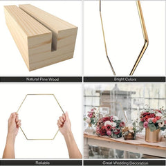 10pcs 20 32 Cm Metal Floral Hoop Centerpiece with Place Card Holders