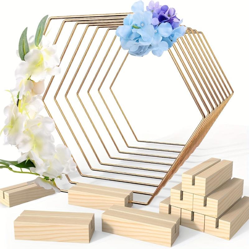 10pcs 20 32 Cm Metal Floral Hoop Centerpiece with Place Card Holders