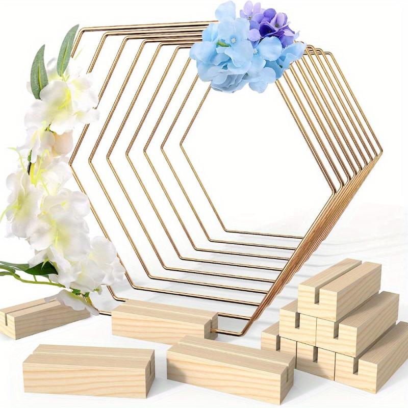 10pcs 20 32 Cm Metal Floral Hoop Centerpiece with Place Card Holders