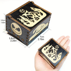 Wood Music Box Engraved Hand Crafted Birthday Room Decoration