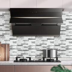 Peel & Stick Backsplash Tile Wall Stickers 12x12 Gray Bathroom Marble