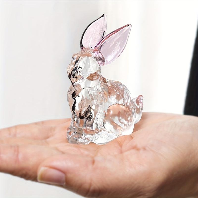 Crystal Rabbit Table Decoration Transparent Bunny Artwork Gift