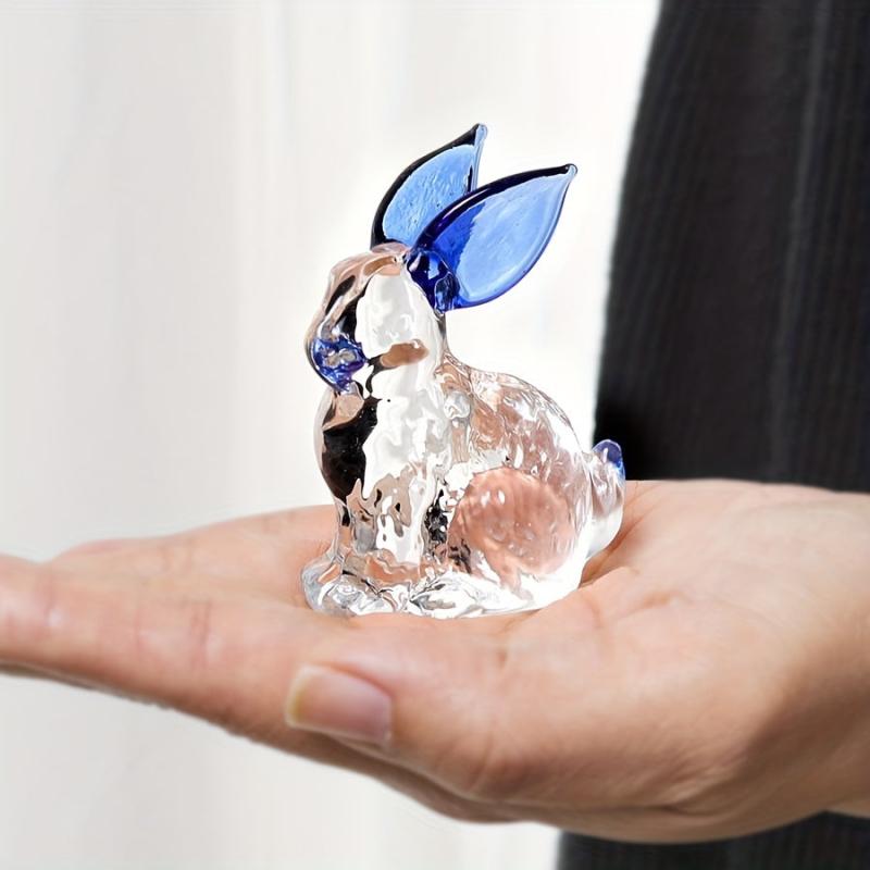 Crystal Rabbit Table Decoration Transparent Bunny Artwork Gift