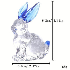 Crystal Rabbit Table Decoration Transparent Bunny Artwork Gift